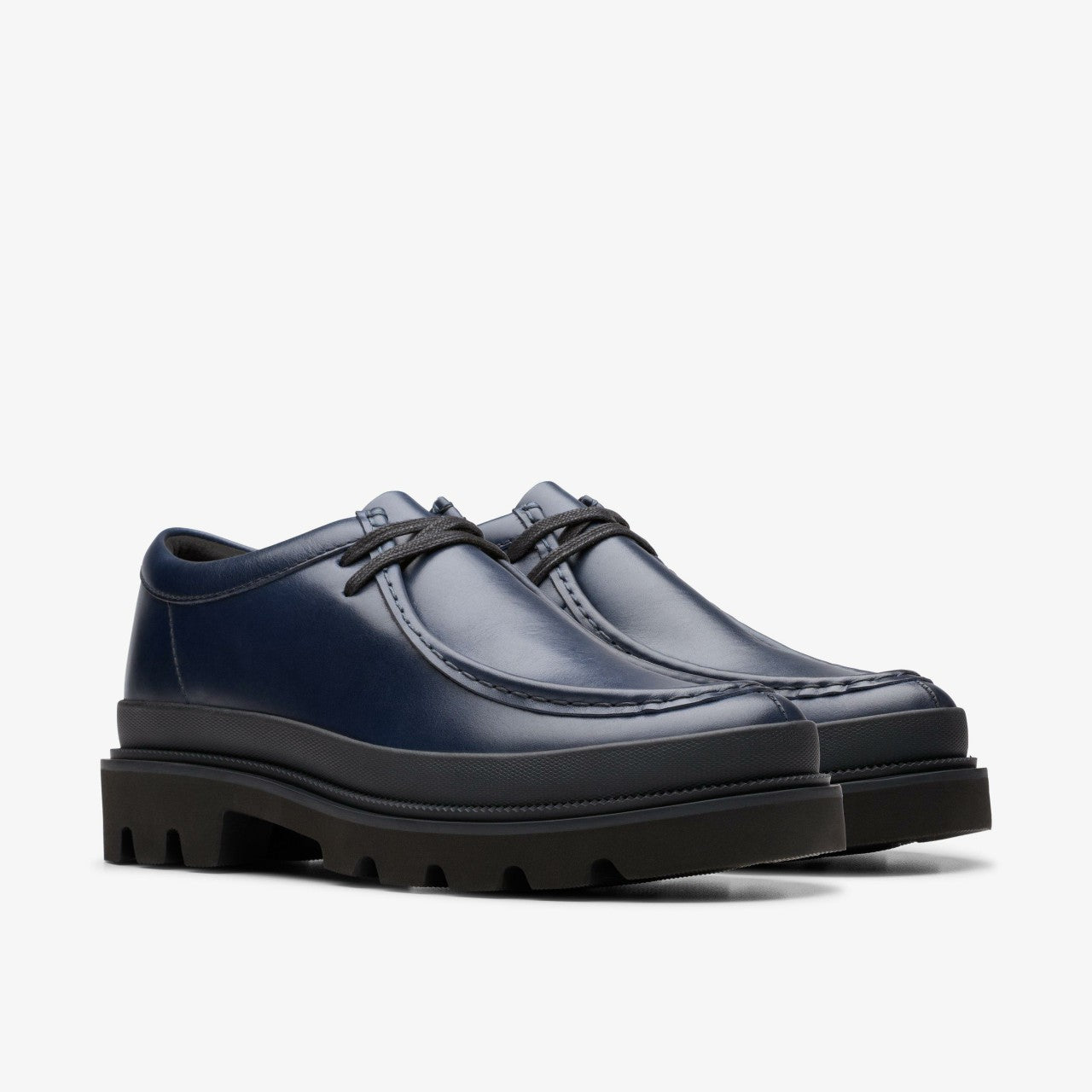 Badell Seam Navy Leather | Clarks