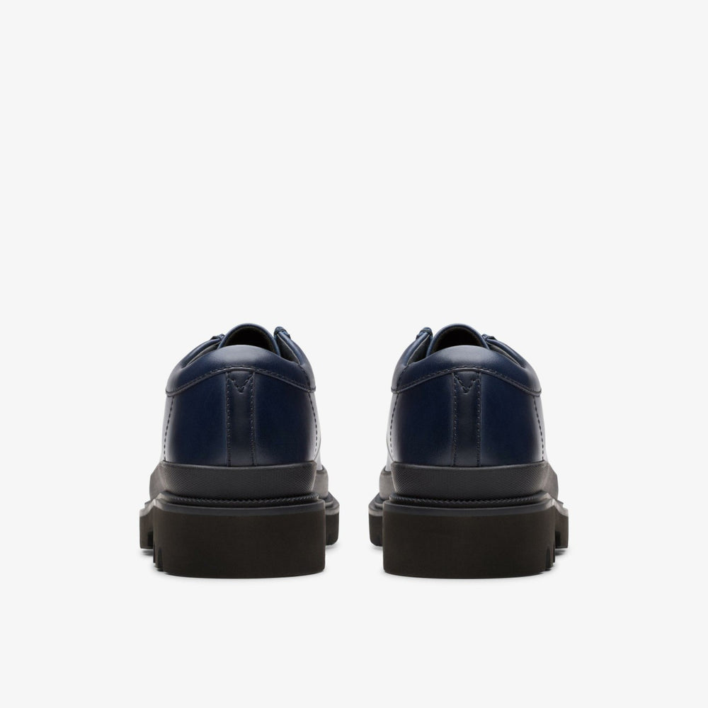 Badell Seam Navy Leather | Clarks