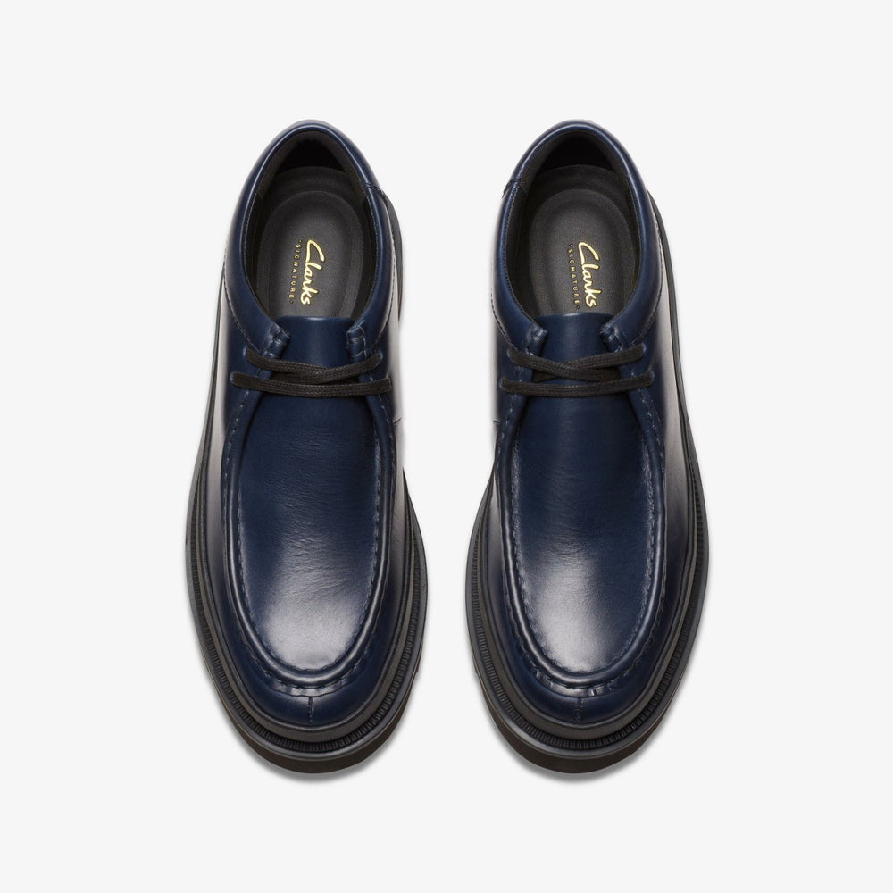 Badell Seam Navy Leather | Clarks