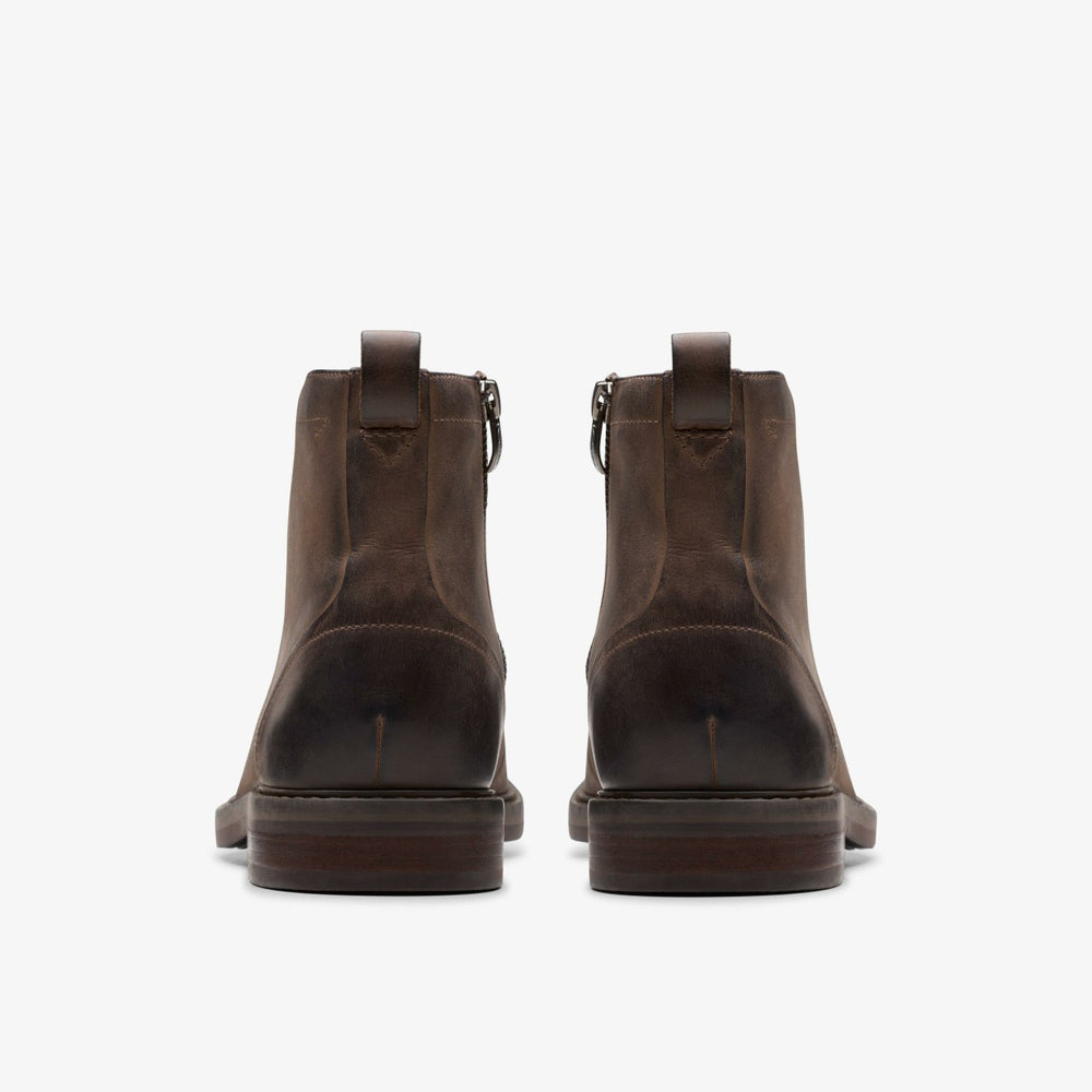 Aldwin Cap Brown Leather | Clarks