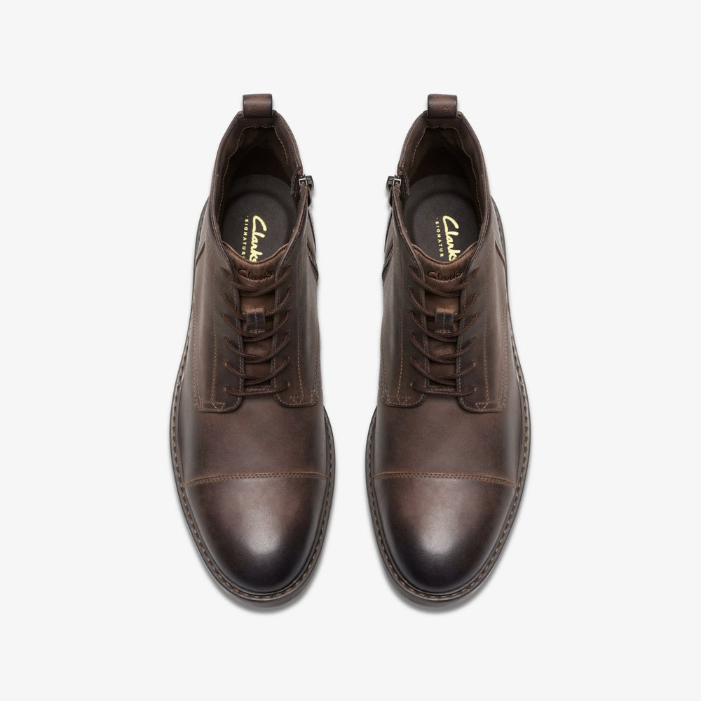 Aldwin Cap Brown Leather | Clarks