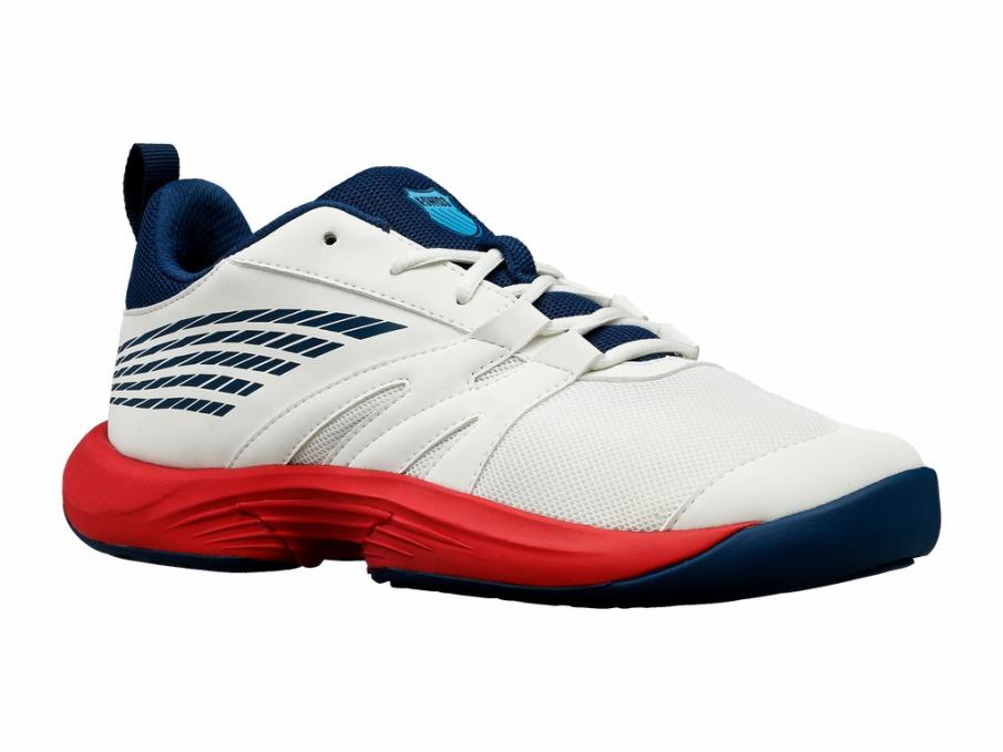 Kids Teens (8-16 Years) | K-Swiss SPEEDTRAC Blanc De Blanc/ Blue Opal /lollipop