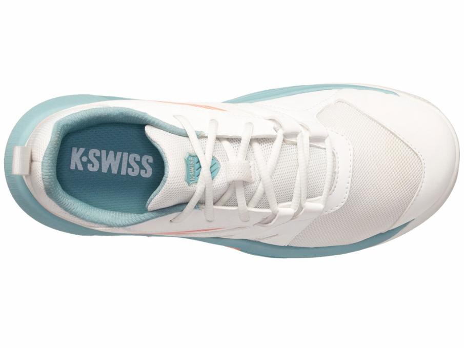 Kids Teens (8-16 Years) | K-Swiss SPEEDTRAC Blanc De Blanc/nile Blue/desert Flower