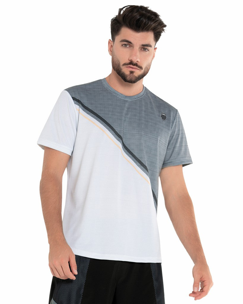 Men T-Shirts &amp; Tops | K-Swiss COLOR BLOCK S/S Gray
