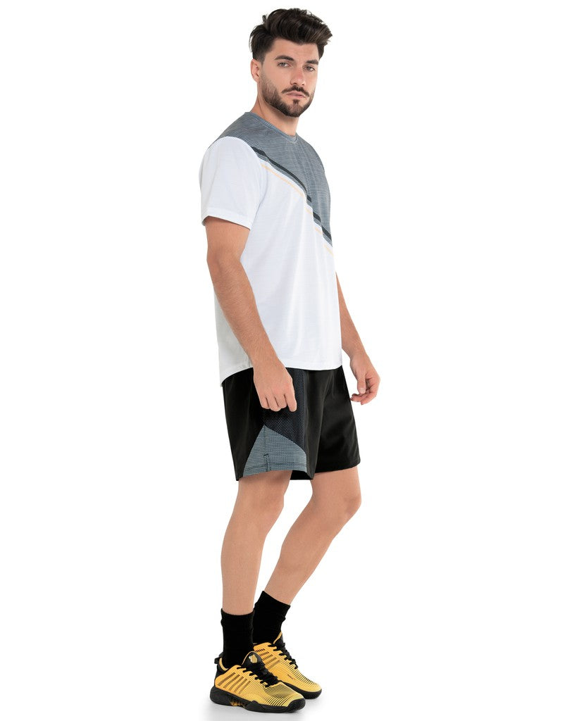 Men T-Shirts &amp; Tops | K-Swiss COLOR BLOCK S/S Gray