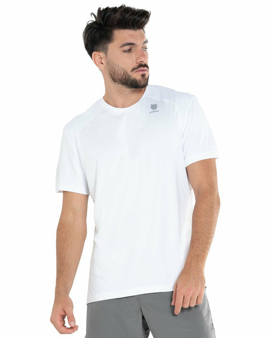 Men T-Shirts &amp; Tops | K-Swiss ICON CREW White