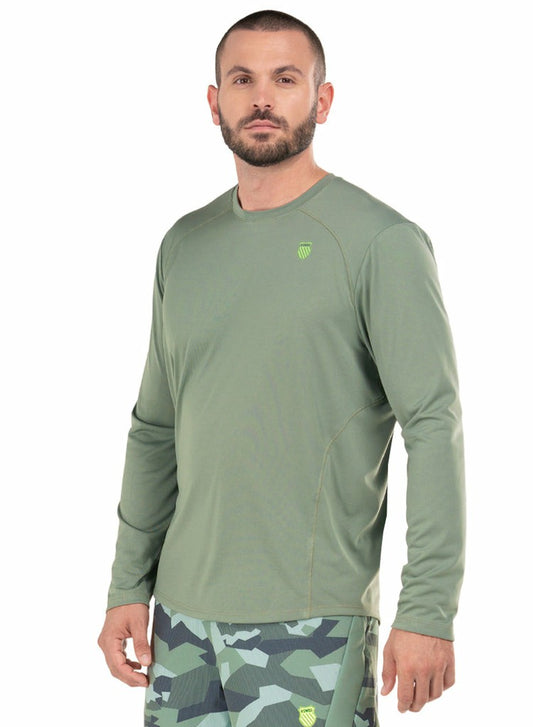 Men T-Shirts &amp; Tops | K-Swiss ODYSSEY L/S Spray