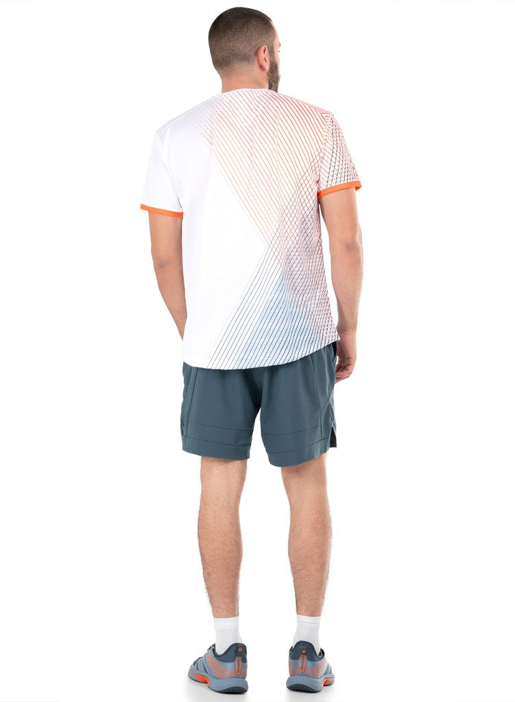 Men T-Shirts &amp; Tops | K-Swiss ORION STRIPE S/S White
