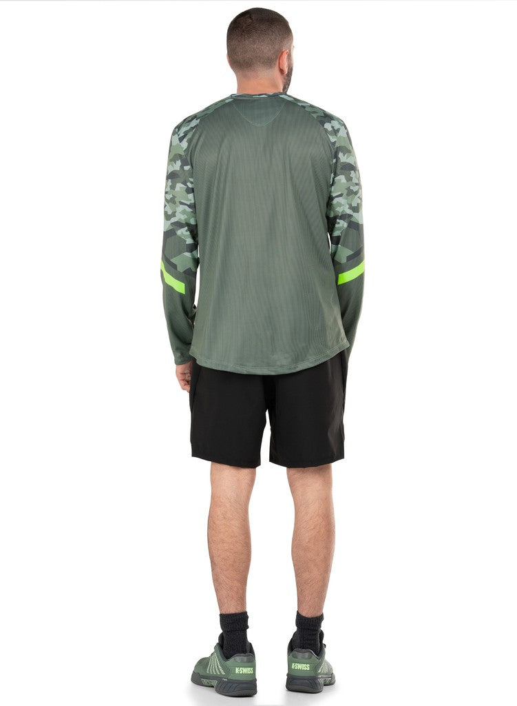 Men T-Shirts &amp; Tops | K-Swiss URBAN CAMO L/S Coal