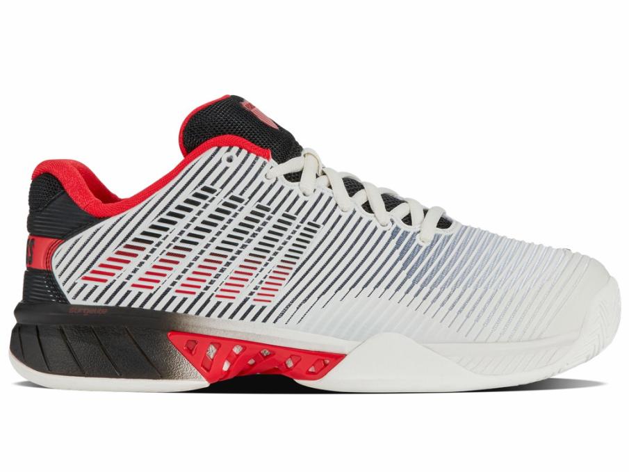 Men Tennis | K-Swiss HYPERCOURT EXPRESS 2-2E Bright White/stretch Limo/high Risk Red