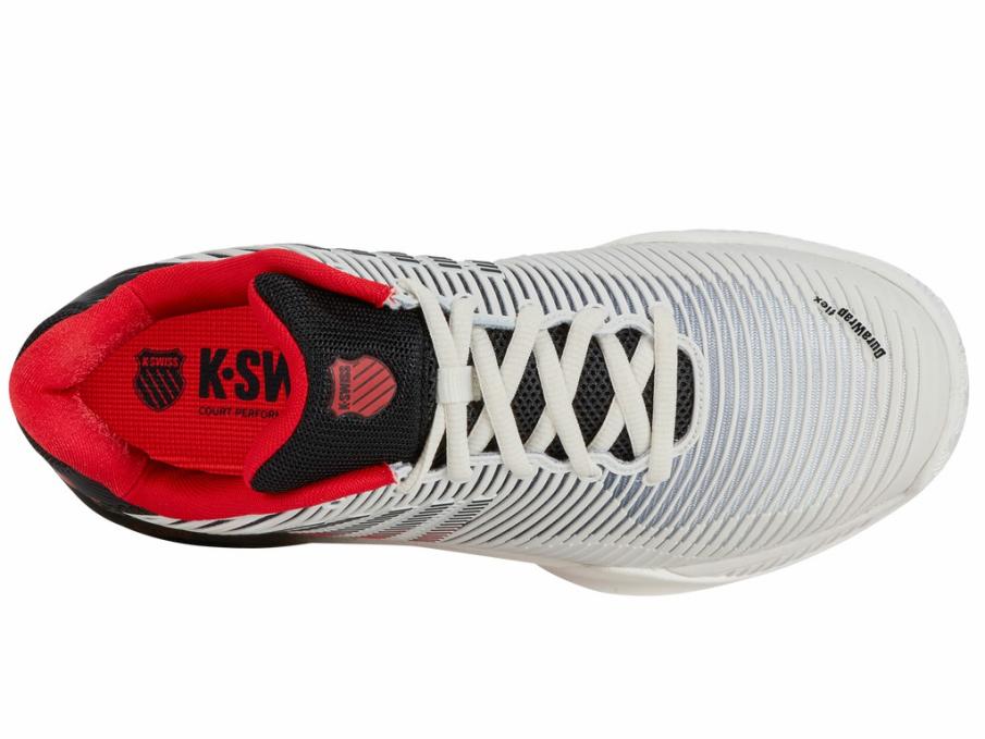 Men Tennis | K-Swiss HYPERCOURT EXPRESS 2 Bright White/stretch Limo/high Risk Red