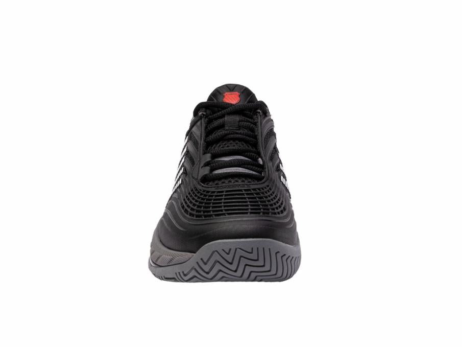 Men Tennis | K-Swiss HYPERCOURT SUPREME 2 Black/steel Gray/firey Red