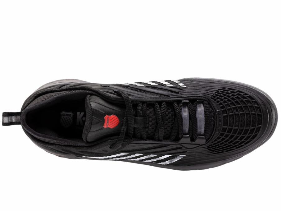 Men Tennis | K-Swiss HYPERCOURT SUPREME 2 Black/steel Gray/firey Red