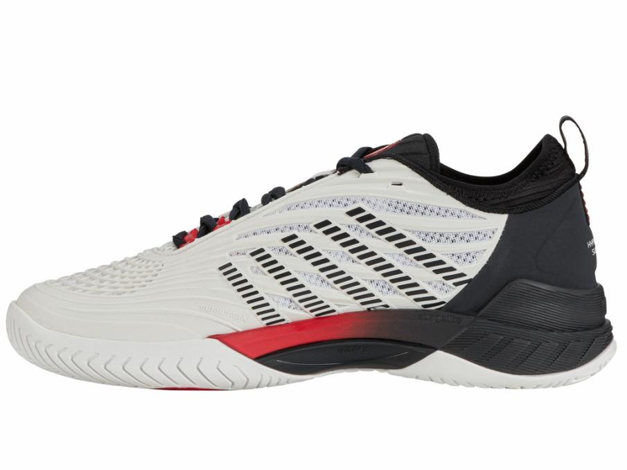 Men Tennis | K-Swiss HYPERCOURT SUPREME 2 Bright White/stretch Limo/high Risk Red
