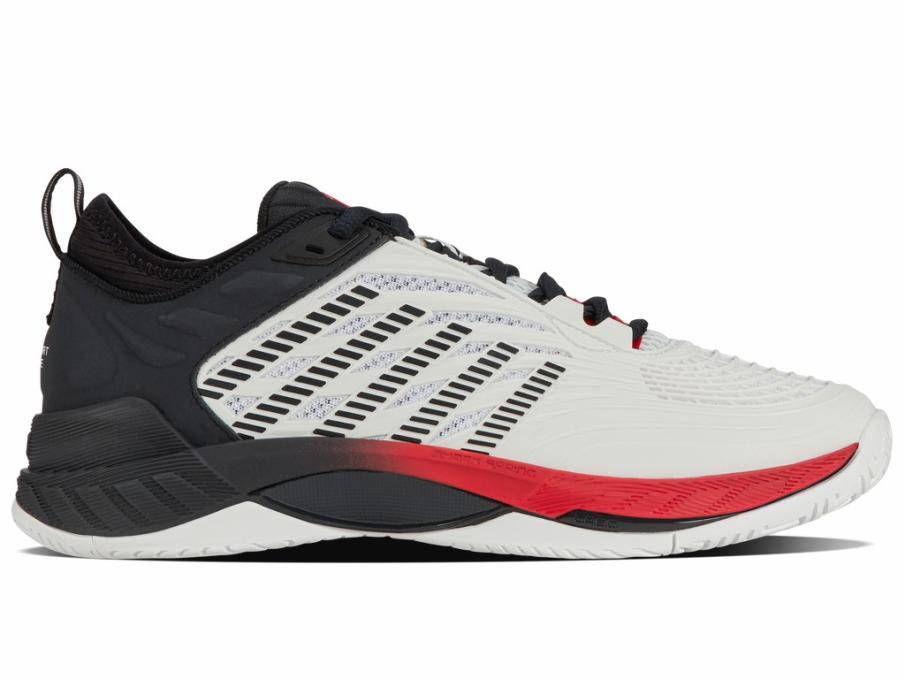Men Tennis | K-Swiss HYPERCOURT SUPREME 2 Bright White/stretch Limo/high Risk Red