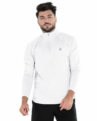Men Tennis &amp; Pickleball | K-Swiss 1/4 ZIP L/S White