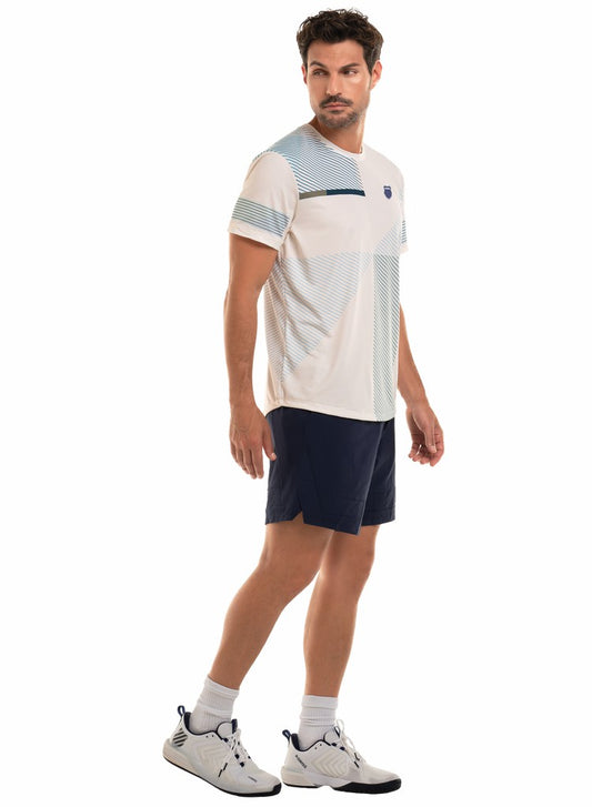 Men Tennis &amp; Pickleball | K-Swiss BLUE HEAT T-SHIRT S/S Star White