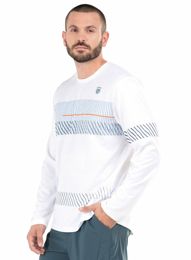 Men Tennis &amp; Pickleball | K-Swiss INFINITY L/S White