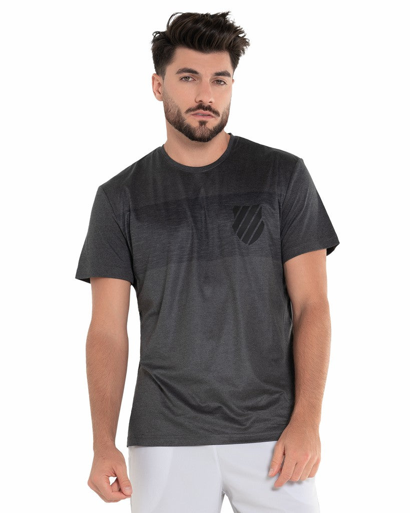 Men Tennis &amp; Pickleball | K-Swiss LUXE TECH CREW Heather Black