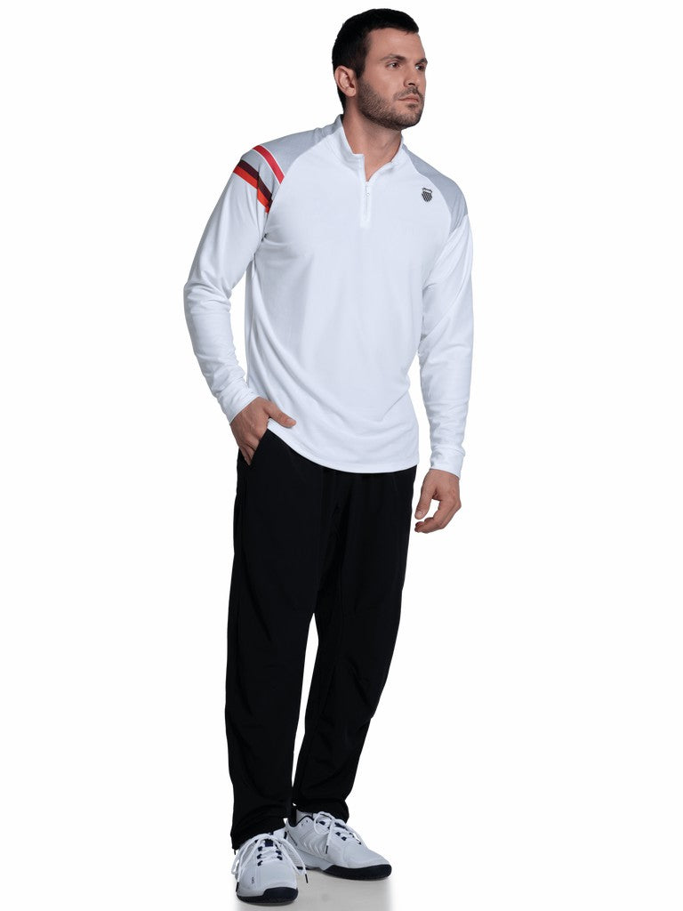 Men Tennis &amp; Pickleball | K-Swiss SIDELINE 1/4 ZIP L/S Sideline 1/4 Zip L/s