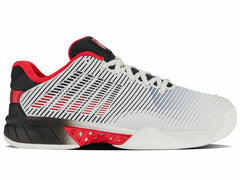 Men Wide Shoes | K-Swiss HYPERCOURT EXPRESS 2-2E Bright White/stretch Limo/high Risk Red