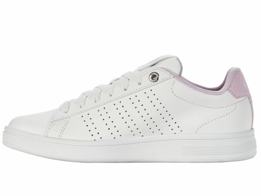 Women Lifestyle | K-Swiss BASE COURT Brilliant White/lilac Snow/gray Violet