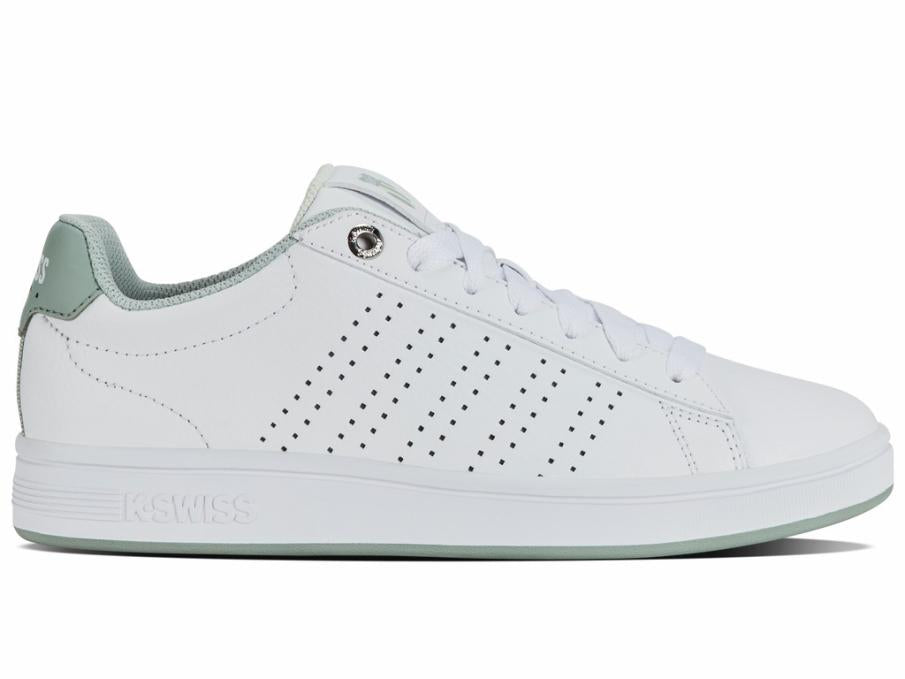 Women Lifestyle | K-Swiss BASE COURT White/canary Green/frosty Green