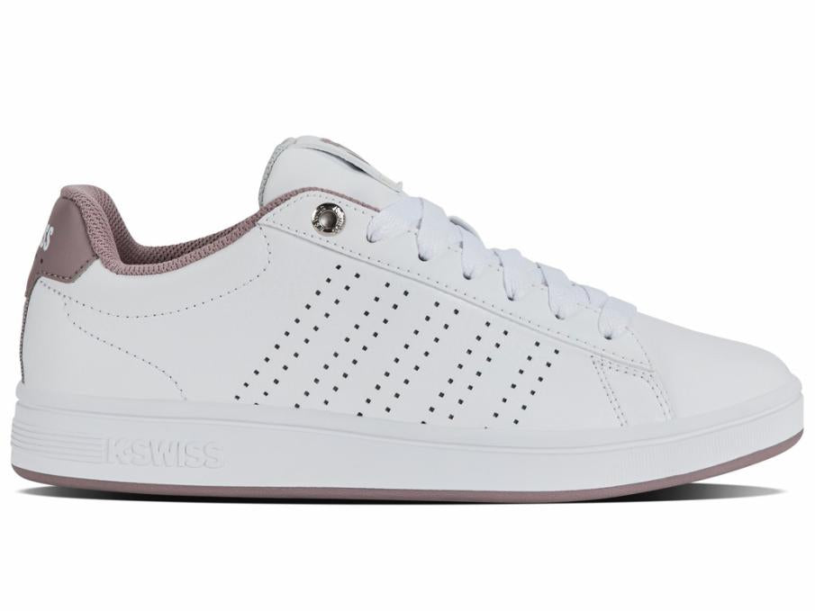 Women Lifestyle | K-Swiss BASE COURT White/gray Violet/purple Dove