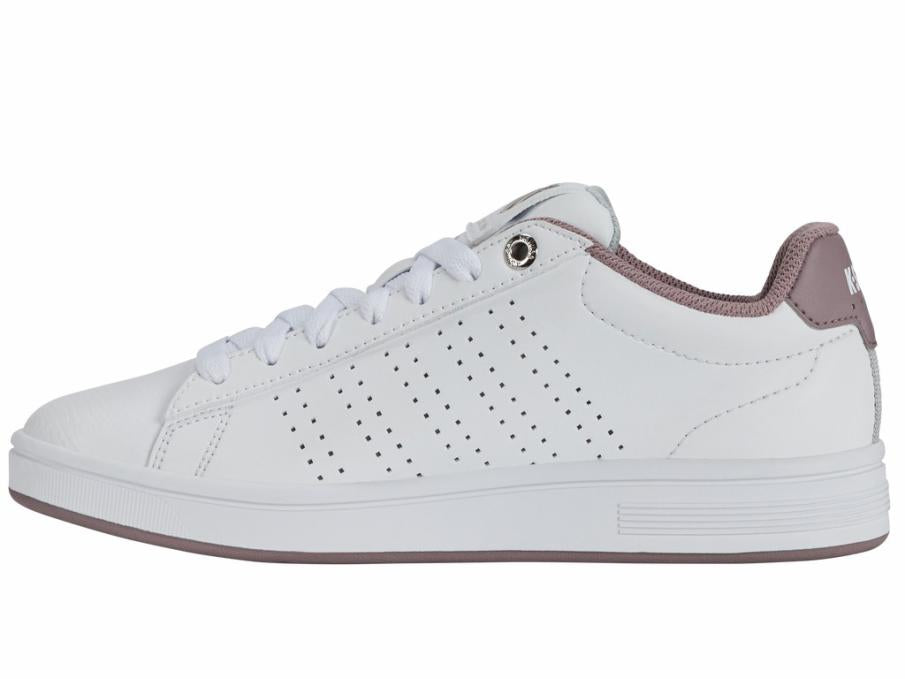 Women Lifestyle | K-Swiss BASE COURT White/gray Violet/purple Dove