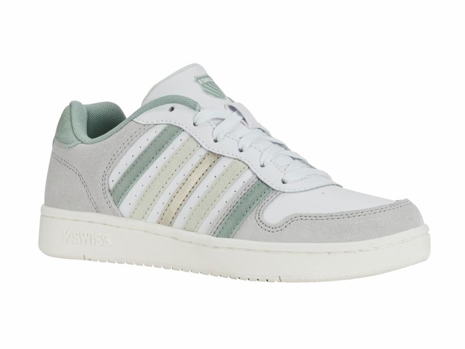 Women Lifestyle | K-Swiss COURT PALISADES White/canary Green/frosty Green/champagne Gold