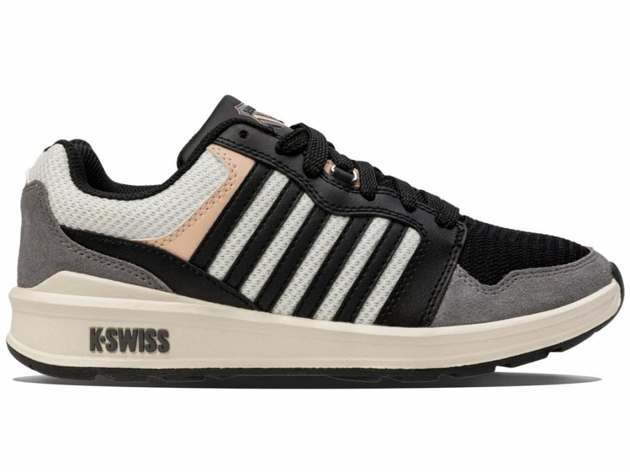 Women Lifestyle | K-Swiss RIVAL TRAINER T Black/blanc De Blanc/smoked Pearl