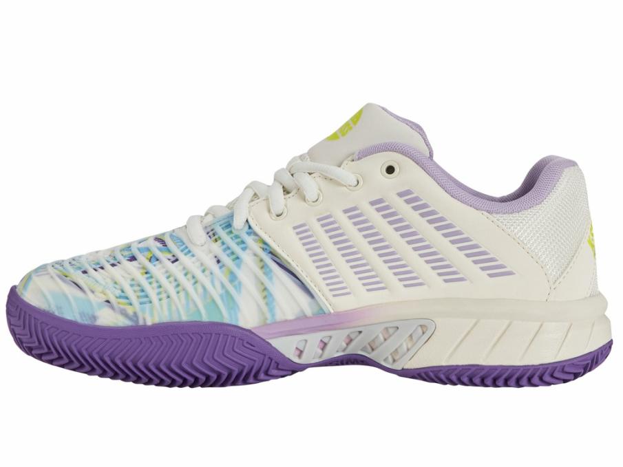 Women Padel | K-Swiss EXPRESS LIGHT 3 PADEL Snow White/purple Heart/evening Primrose