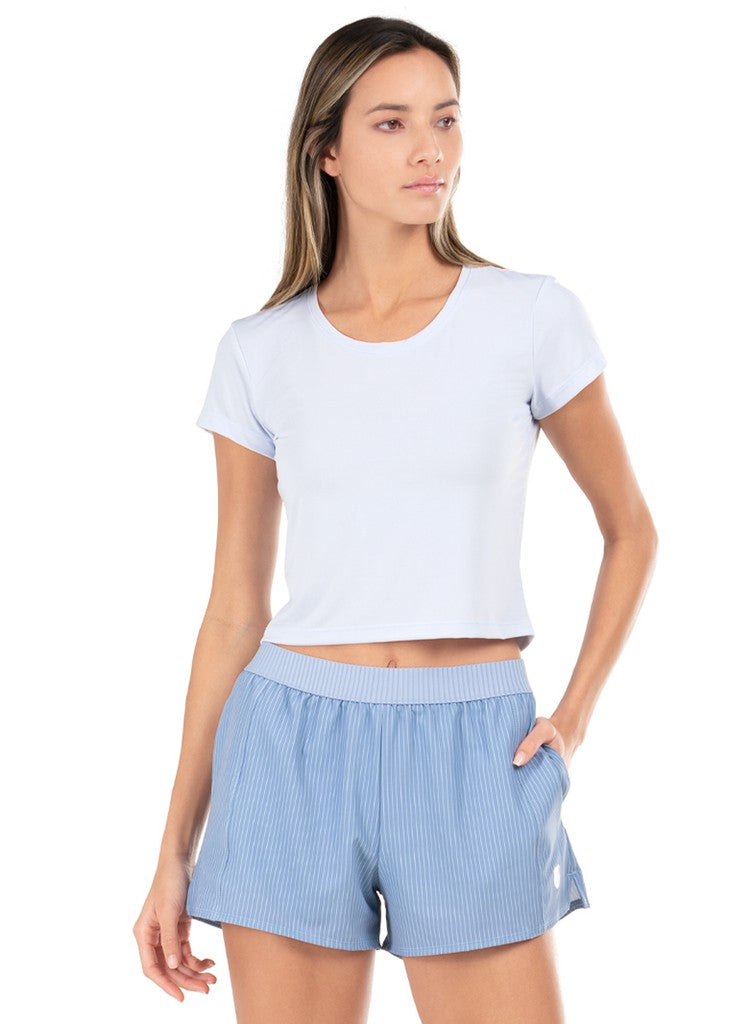 Women T-Shirts &amp; Tops | K-Swiss CUT ABOVE CROP S/S Glacier