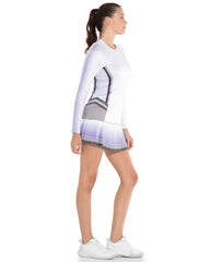 Women T-Shirts &amp; Tops | K-Swiss PLEATED L/S CREW LUCKY IN LOVE Paisley