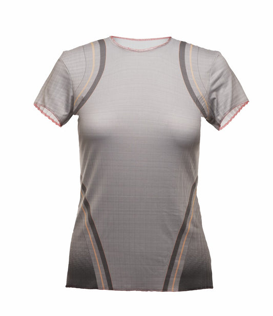 Women T-Shirts &amp; Tops | K-Swiss PLEATED S/S CREW Asphalt
