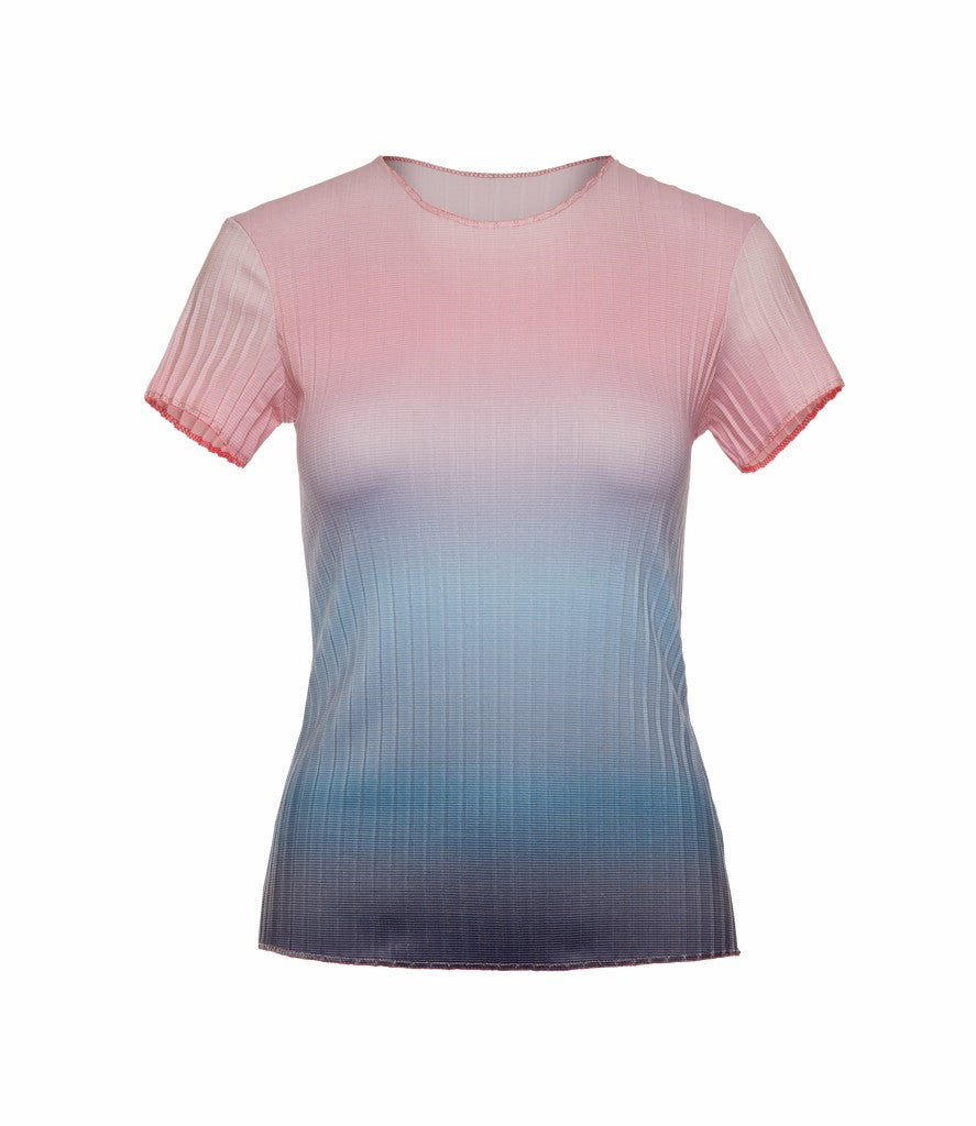 Women T-Shirts &amp; Tops | K-Swiss PLEATED S/S CREW Silverlake Blue