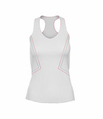 Women T-Shirts &amp; Tops | K-Swiss PLEATED V-NECK TANK White