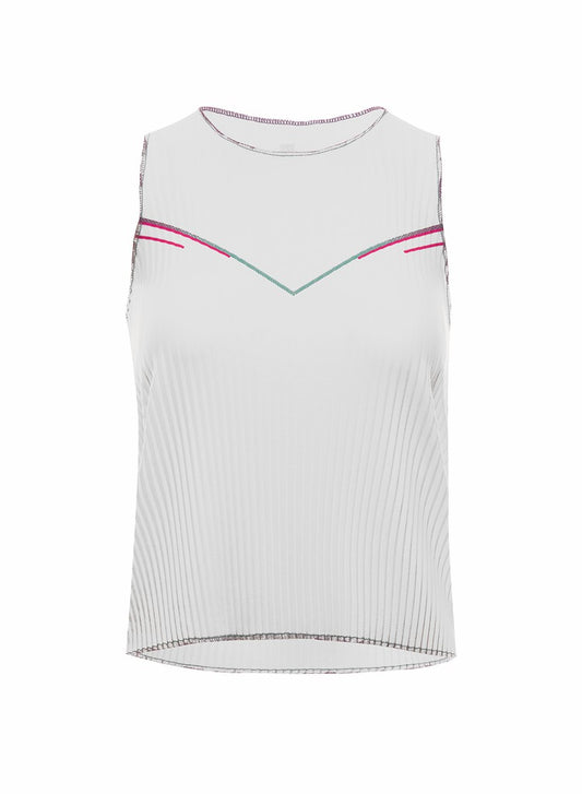 Women T-Shirts &amp; Tops | K-Swiss SCULPT PLEATED TANK White Angel
