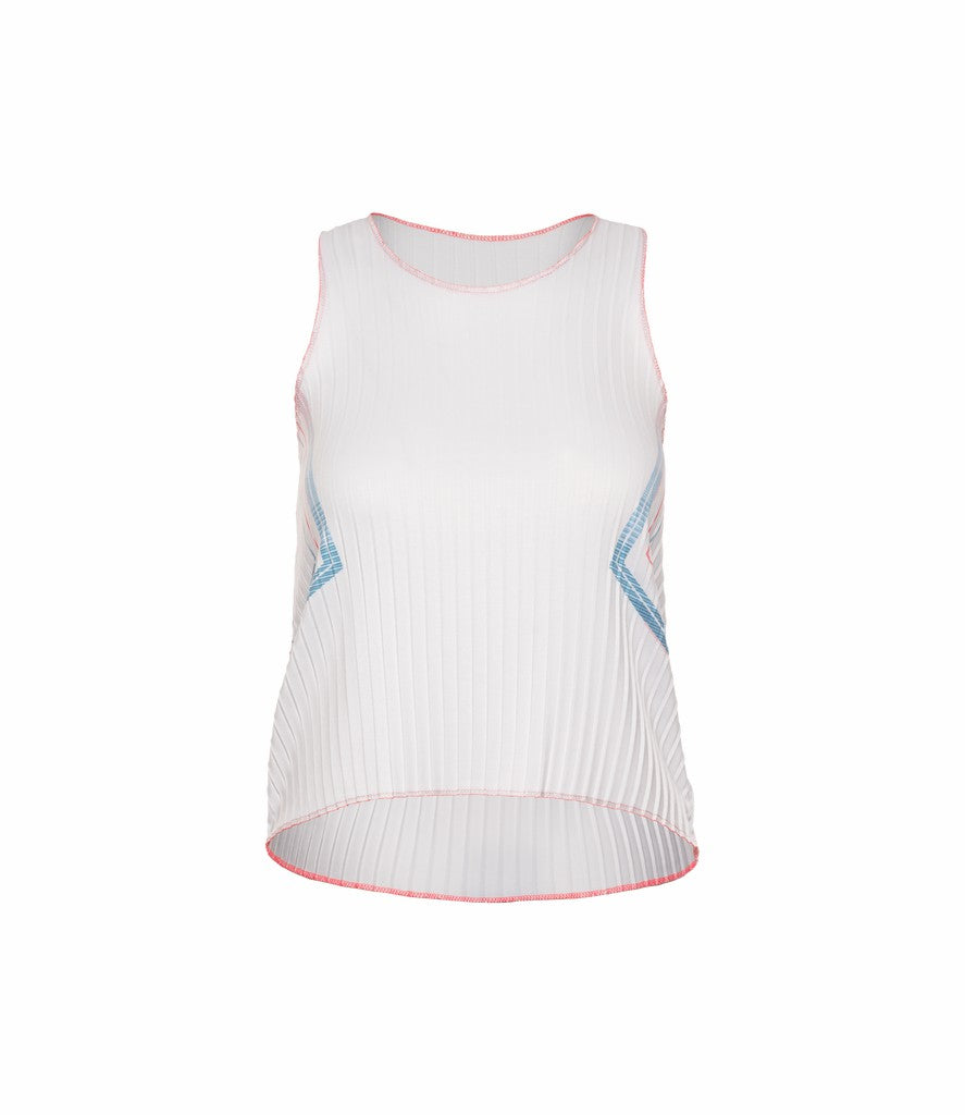 Women T-Shirts &amp; Tops | K-Swiss SCULPT PLEATED TANK White
