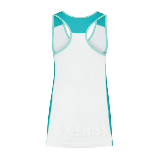 Women T-Shirts &amp; Tops | K-Swiss WOMENS HYPERCOURT SPEED TANK White / Algiers Blue