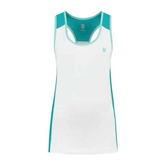 Women T-Shirts &amp; Tops | K-Swiss WOMENS HYPERCOURT SPEED TANK White / Algiers Blue