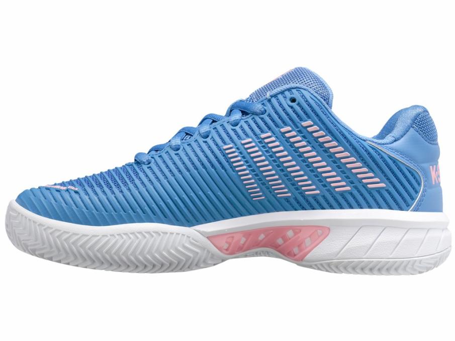 Women Tennis | K-Swiss HYPERCOURT EXPRESS 2 CLAY Silver Lake Blue/white/orchid Pink
