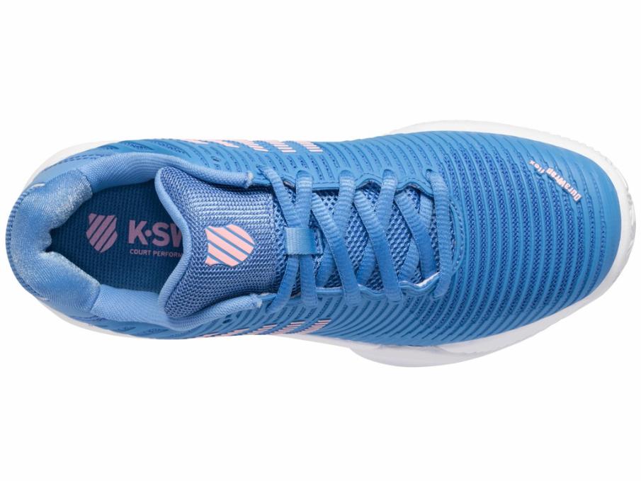 Women Tennis | K-Swiss HYPERCOURT EXPRESS 2 CLAY Silver Lake Blue/white/orchid Pink