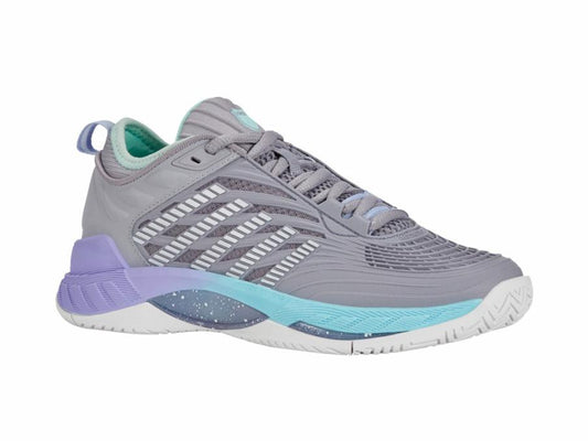 Women Tennis | K-Swiss HYPERCOURT SUPREME 2 Lilac Gray/nimbus Cloud/neon Purple