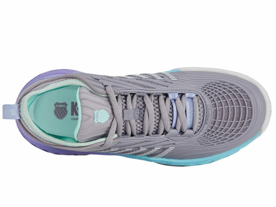 Women Tennis | K-Swiss HYPERCOURT SUPREME 2 Lilac Gray/nimbus Cloud/neon Purple