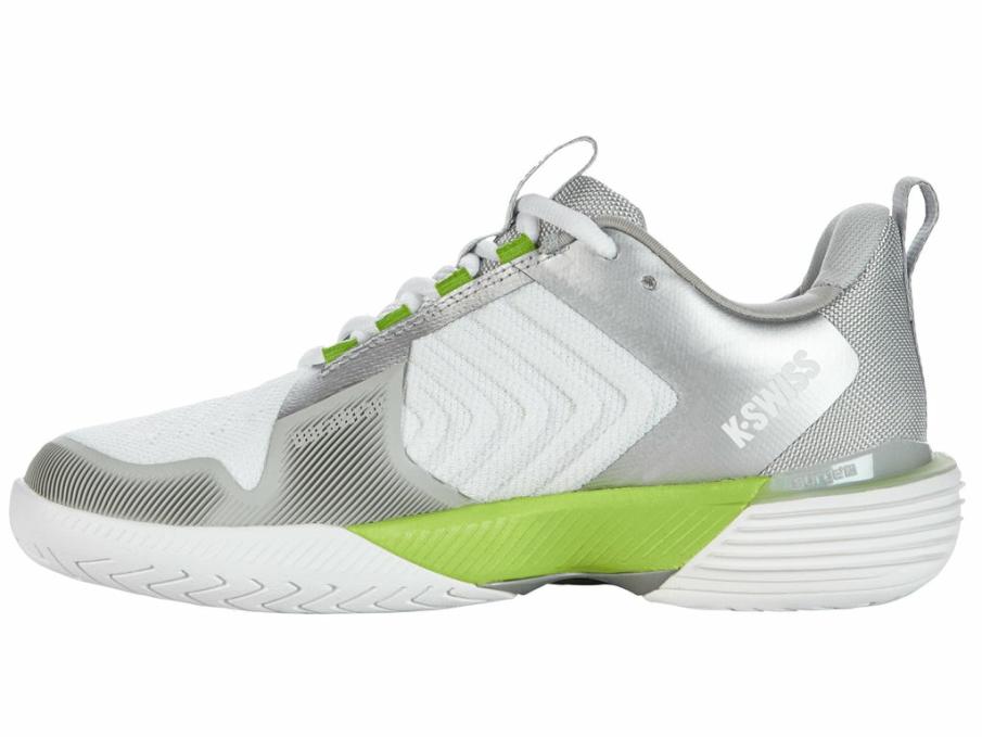 Women Tennis | K-Swiss ULTRASHOT 3 White/gray Violet/lime Green