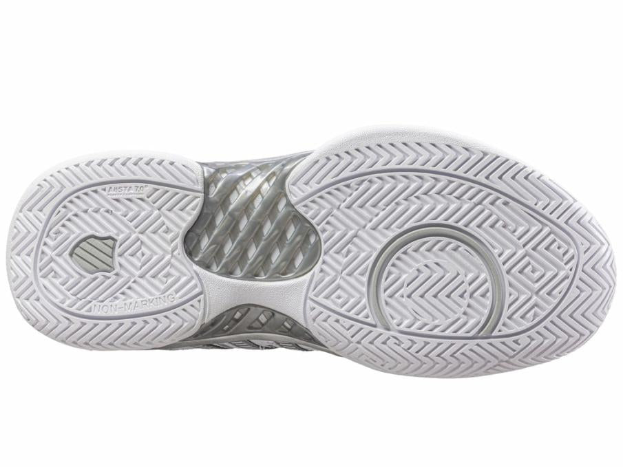 Women Tennis | K-Swiss WOMENS HYPERCOURT EXPRESS LEATHER White/silver/glacier Gray