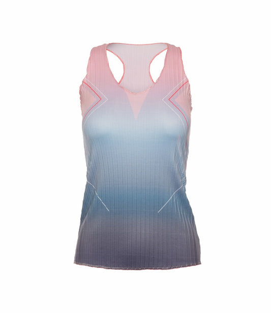 Women Tennis &amp; Pickleball | K-Swiss PLEATED V-NECK TANK Silverlake Blue