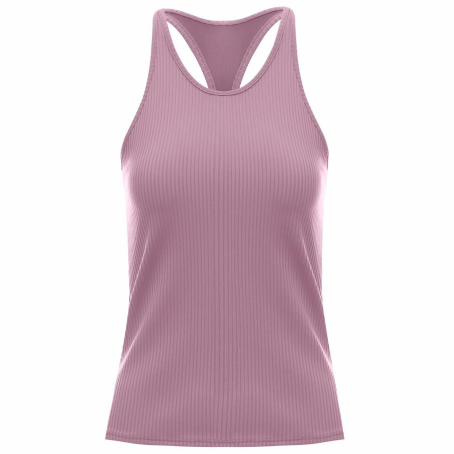Women Tennis &amp; Pickleball | K-Swiss RIB TANK W/BRA Soft Berry