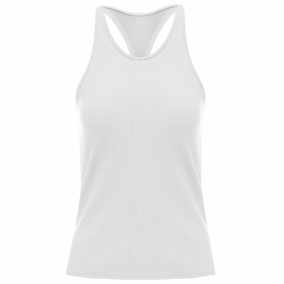Women Tennis &amp; Pickleball | K-Swiss RIB TANK W/BRA White